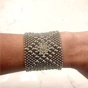 Liquid Metal by Sergio Gutierrez - Diamond Silver Bracelet